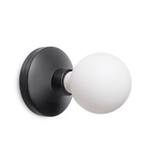 Bee wall light black frosted