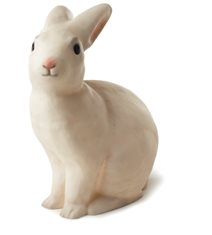 Klassisk kaninlampa - Vit