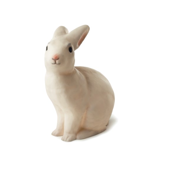 Klassisk kaninlampa - Vit