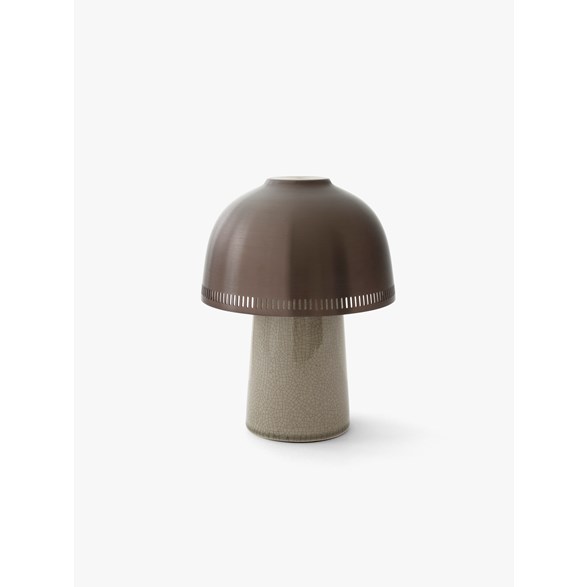 Raku Portabel bordslampa SH8, Beigegrå/brons