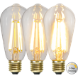 LED-lampa E27 edison Soft Glow3-stegsdimmer, 6.5W