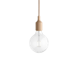 E27 Pendel LED takupphäng, beige/rose
