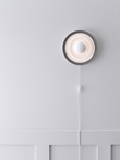 Diablo vägglampa LED, grå/blanksvart 40cm