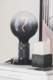 Halo bordslampa E27, svart/marmor