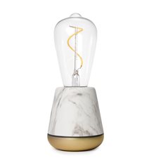 One table light smart white marble
