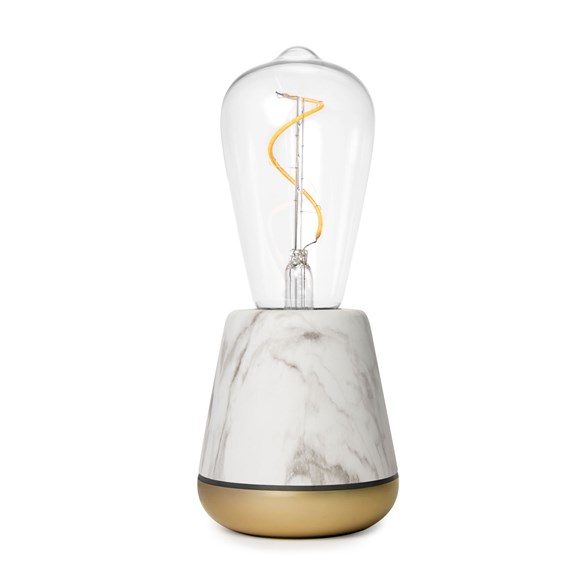 One table light smart white marble