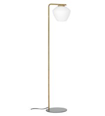 DK golvlampa, råmässing/opal 130cm