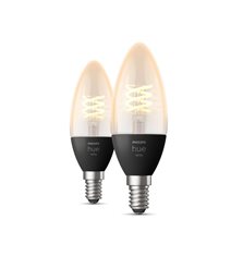 Philips Hue White 2-pack E14 filamentlampa Kronljus 4.5W