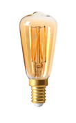 Elect LED E14 Filament Edison Gold 39mm 2W, Dimbar