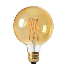 Elect LED E27 Filament Globe Gold 125mm 2W, Dimbar