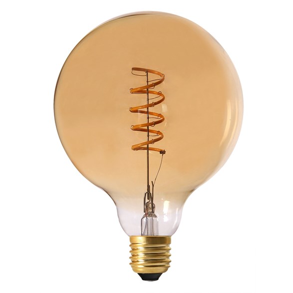 Elect Spiral LED E27 Fil Globe Gold 125mm 3W, Dimbar