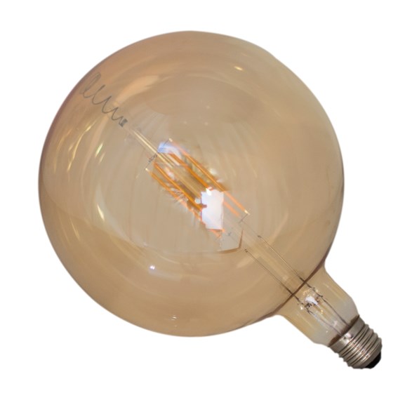 Filament-LED glob 4W E27, amber 180mm dimbar