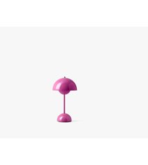 Flowerpot Portabel bordslampa VP9, Tangy Pink, magnetisk laddare 33cm