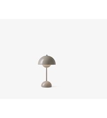 Flowerpot Portabel bordslampa VP9, Grey Beige, magnetisk laddare 33cm