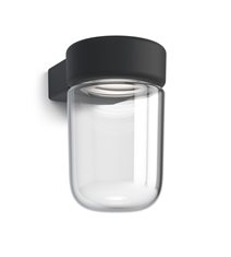 Vägglampa Moon svartstruktur utomhus