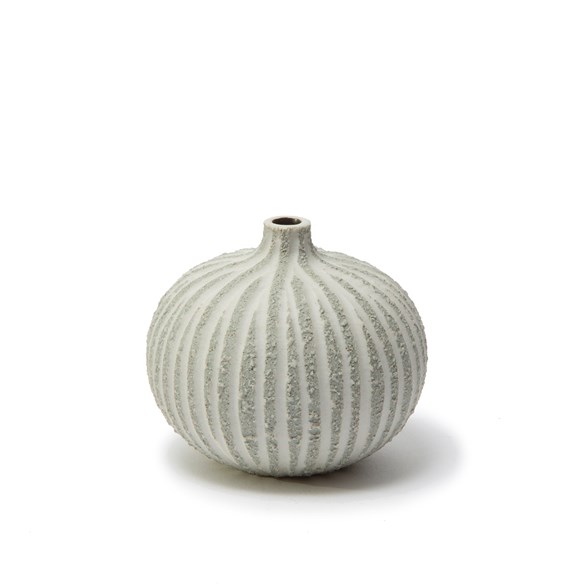 Bari Small vas, Stone Stripe Light Grey Rough