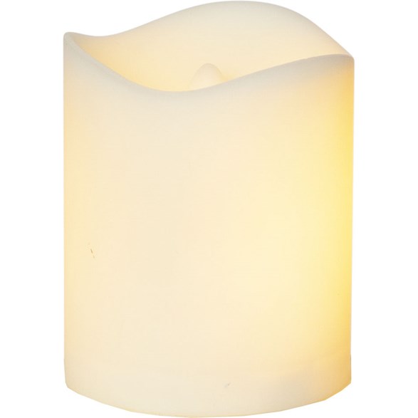 LED Gravljus Flame candle, vit 7cm