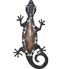 Solcellsdekoration Gecko 52cm, Black