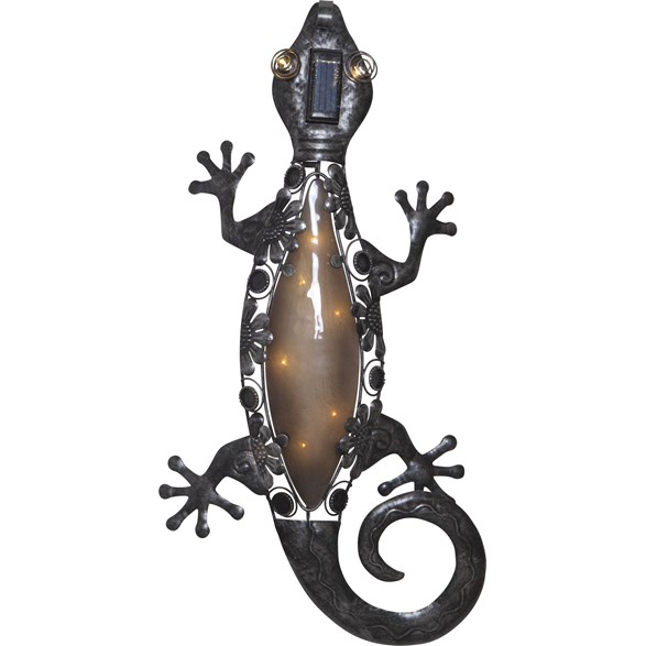 Solcellsdekoration Gecko 52cm, Black