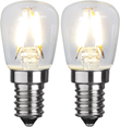 LED-lampa E14 päronlampa, 1,3W klar 2-pack