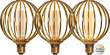 LED Lampa E27 glob 125 4,3W DecoLED Metal, rund 3-steg