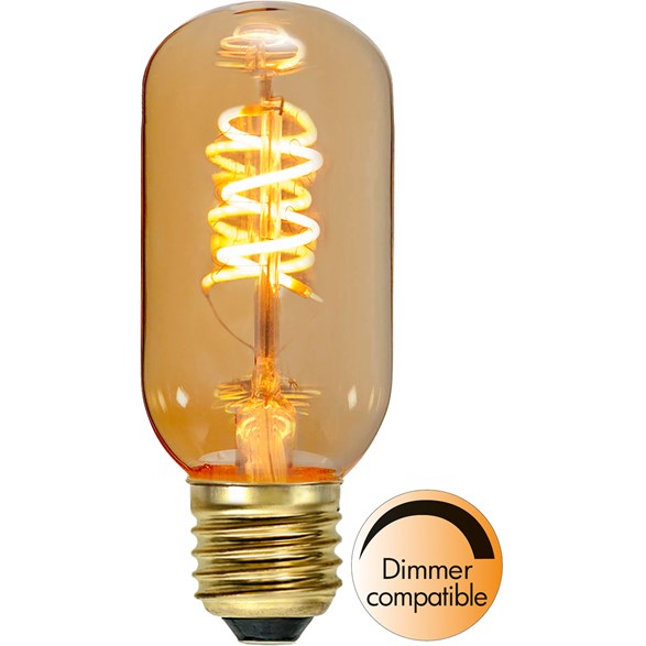 LED-lampa E27 T45 Decoled Spiral Amber 2,8W dimbar
