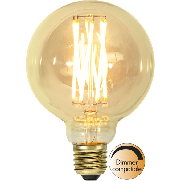 LED-lampa E27 glob Vintage Gold, 3.7W dimbar