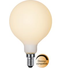 LED-lampa E14 glob opal  Double Coating, 1.5W dimbar
