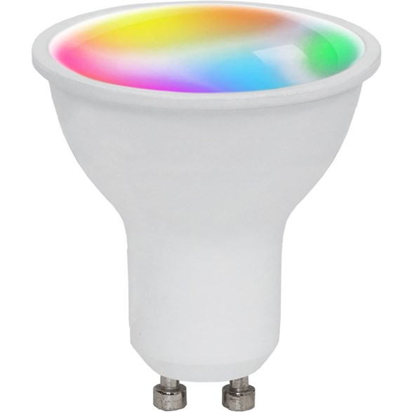 Smart LED-lampa GU10 spot 4,7W(32W) RGB+W