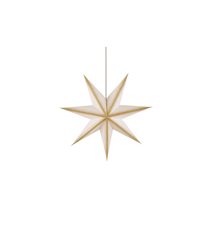 Julstjärna Gloria D45 vit med champagne glitter