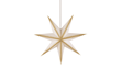 Julstjärna Gloria D45 vit med champagne glitter