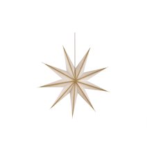 Julstjärna Gloria D90 vit m champagne glitter