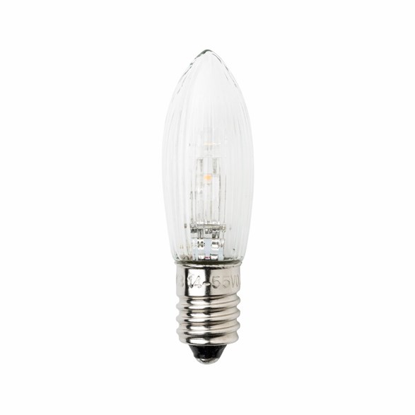 Reservlampa E10 universal LED 0,3W klar, 7-pack