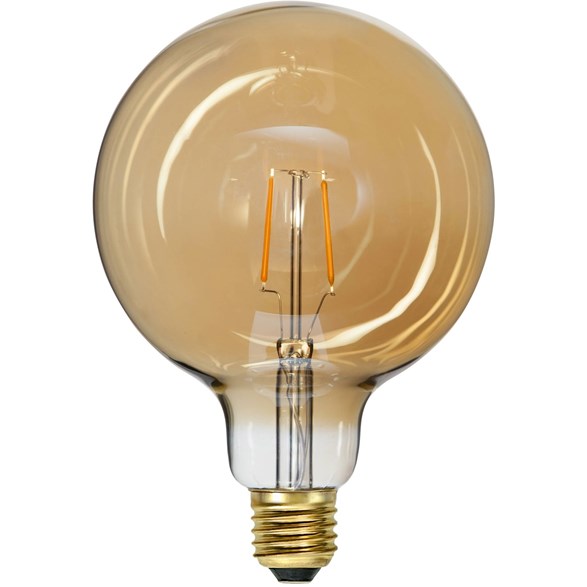 LED-lampa E27 0,75W glob 125mm Plain Amber, Amber