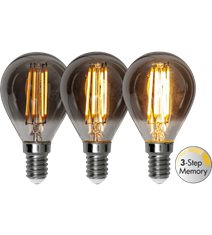 LED-lampa E14 klot 2,9W Soft Glow Smoke 3-Step Memory