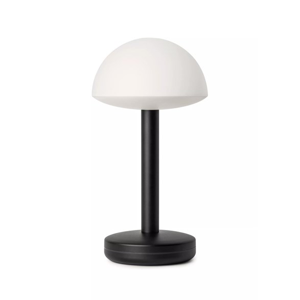 Bug bordslampa, svart/frost
