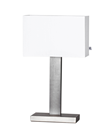 Prime bordslampa, Borstad stål/vit skärm 47cm