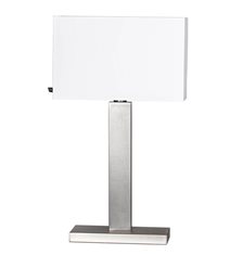 Prime bordslampa Borstad stål/vit skärm 69cm