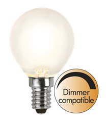 LED-lampa E14 klot 4W(35W), Frosted dimbar