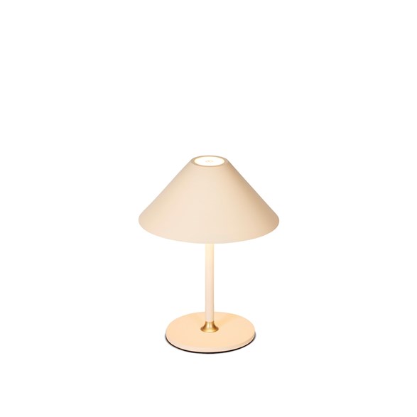 Hygge uppladdningsbar bordslampa, cremé Ø15