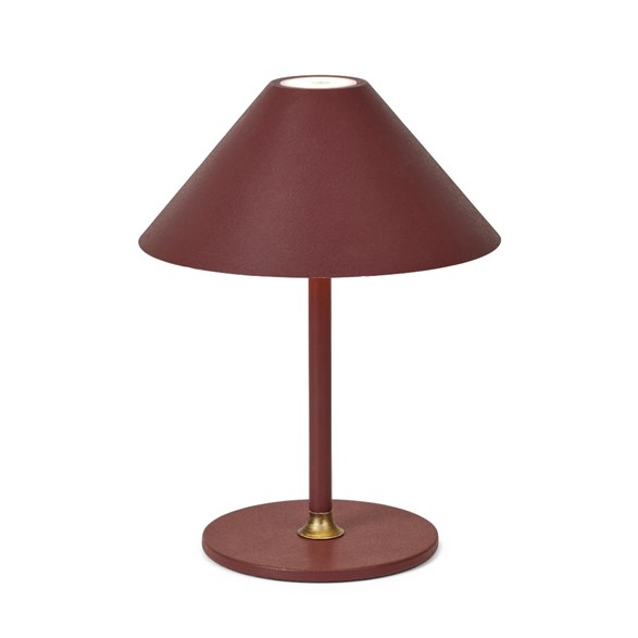 Hygge portabel bordslampa Maroon röd Ø19