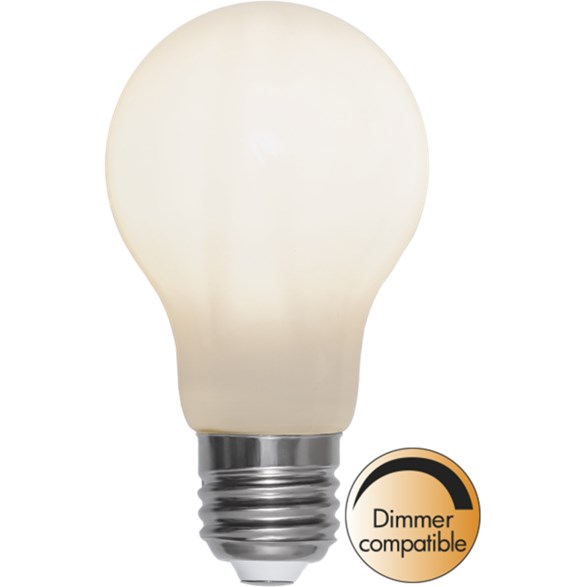 LED-lampa E27 normal 5W(39W) opal, dimbar