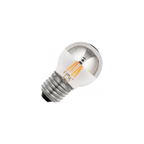 TPF-klotlampa LED E27 4W(23W) dimbar, silver