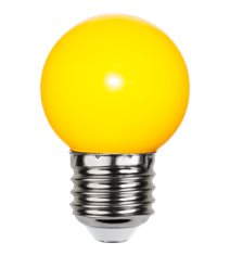 LED-lampa E27 klotlampa 1W gul