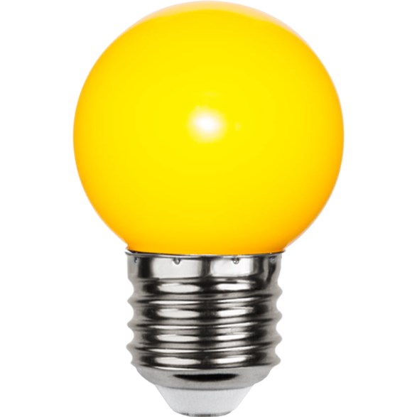 LED-lampa E27 klotlampa 1W gul
