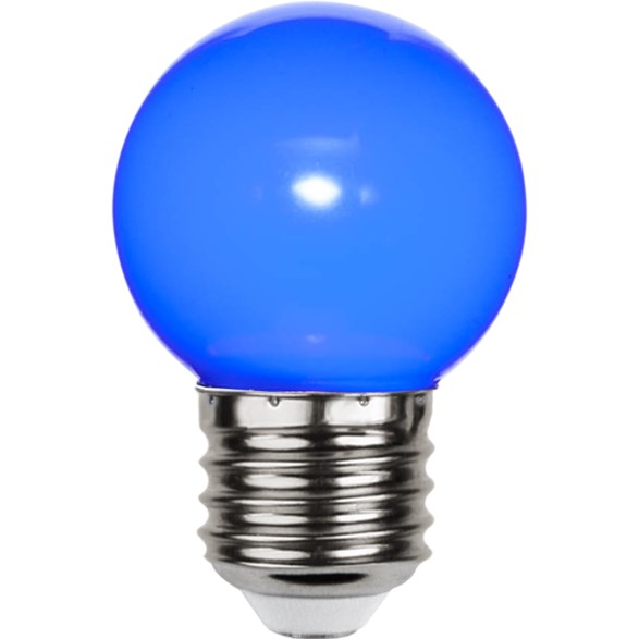 LED-lampa E27 klotlampa 1W blå