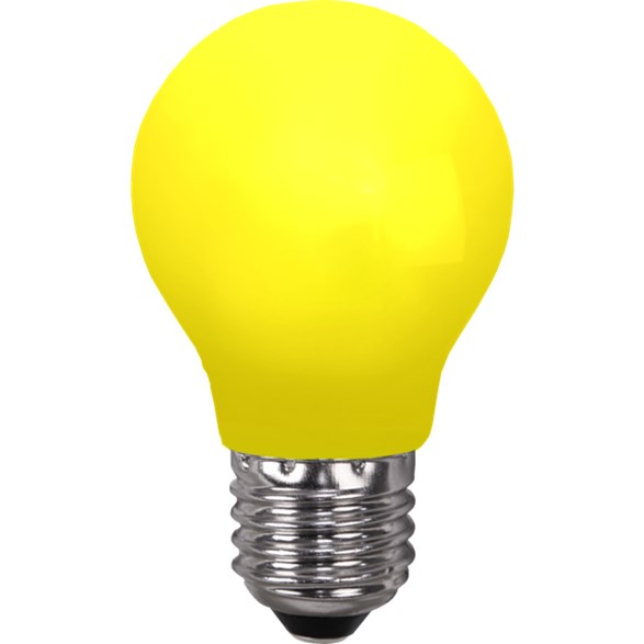 LED-lampa E27 normal 0,9W gul
