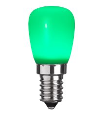 LED-lampa E14 päron 0,9W grön