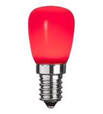 LED-lampa E14 päron 0,9W röd