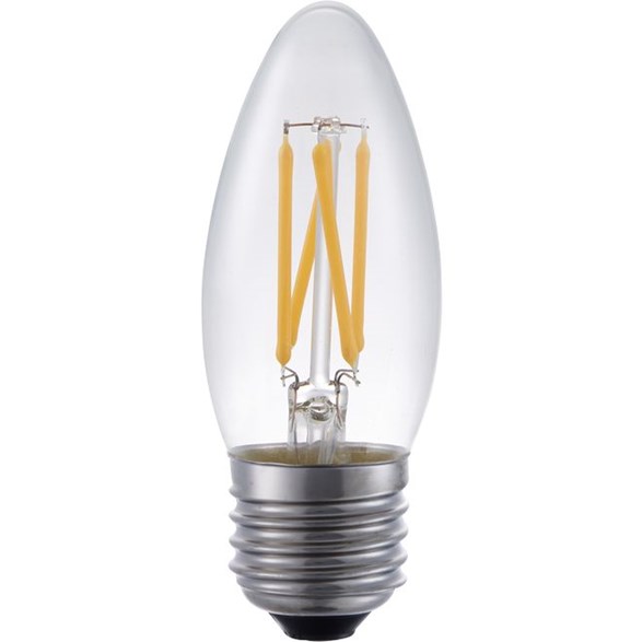 LED-lampa kron 4W(40W) E27 klar, dimbar